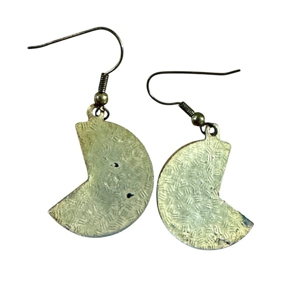 Vintage Cloisonné Pink Flower Dangle Earrings 3/$25 Cloisonne Earrings - Picture 5 of 10